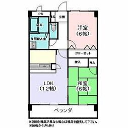 アメニティ上福岡 2LDKの間取図画像