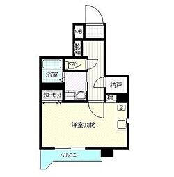 なかよしマンション塩上 ワンルームの間取図画像