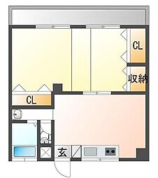 Jtアパートメント 1LDKの間取図画像