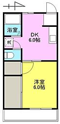 つるぎマンション 1DKの間取図画像