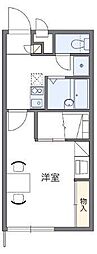 レオパレスBERGA 1Kの間取図画像