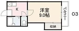 コート林 1Kの間取図画像