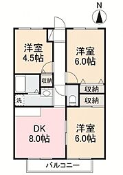 フォブールタイセイ 3DKの間取図画像