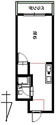 リブ宮脇 1Kの間取図画像