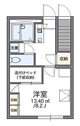 レオパレスパストラルフォレスト 1Kの間取図画像