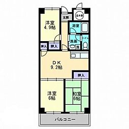 アーバン茜 3DKの間取図画像