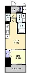 高松市中新町マンション 1LDKの間取図画像