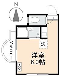 メゾンドミュゼ ワンルームの間取図画像