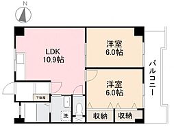 buddyshouse 2LDKの間取図画像