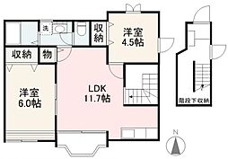 グリーンエコーC 2LDKの間取図画像