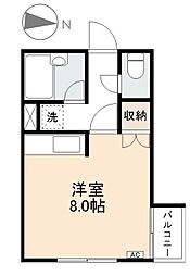 BEL藤塚 ワンルームの間取図画像