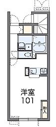 レオネクストプティフォレ 1Kの間取図画像