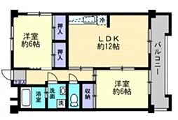 コーポニューデリ 2LDKの間取図画像
