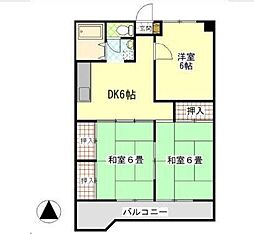 ドルフィン多賀 3DKの間取図画像