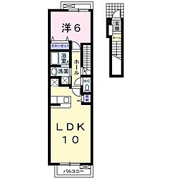 リバティハウスA 1LDKの間取図画像