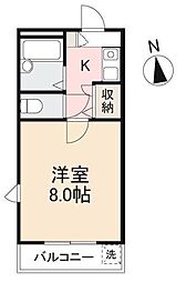 オリンピア塩上 1Kの間取図画像