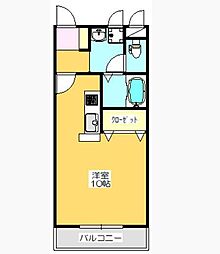 PAZUSHOEI2 ワンルームの間取図画像