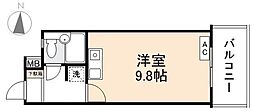 R-RESIDENCETAKAMATSU ワンルームの間取図画像