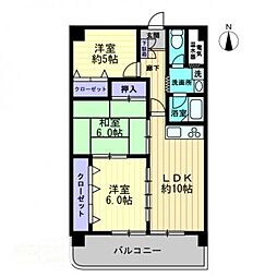 クリスタルパレス 3LDKの間取図画像