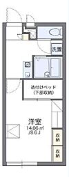 レオパレス秋桜 1Kの間取図画像