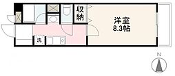 ロイヤルパレス 1Kの間取図画像