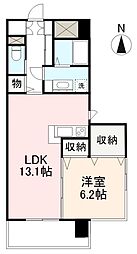 richel 1LDKの間取図画像