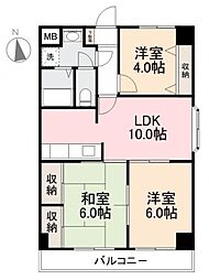 ハイクレスト高松 3LDKの間取図画像
