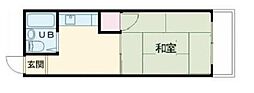 コート多賀2 1Kの間取図画像