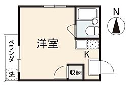 コート多賀4 ワンルームの間取図画像
