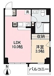 コリドール丸の内 1LDKの間取図画像