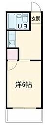 コート多賀3 1Kの間取図画像