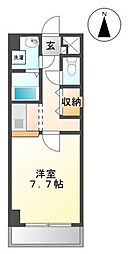 デロリアンN 1Kの間取図画像