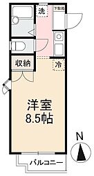 グランドハイツ 1Kの間取図画像