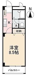 スピリア福岡町 1Kの間取図画像
