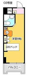 ラ・パルフェ・ド・コリエ ワンルームの間取図画像