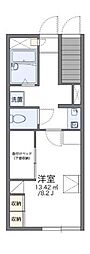 レオパレス四季 1Kの間取図画像