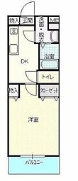 エマーブル 1DKの間取図画像