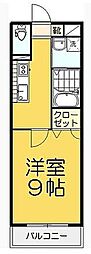 サンガーデン 1Kの間取図画像