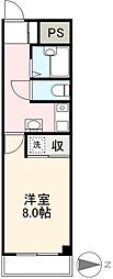 グリーンパル 1Kの間取図画像