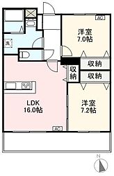 ロイヤルハイムRR 2LDKの間取図画像