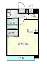 なかよしマンション塩上 1Kの間取図画像