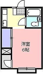 コーポジュネ1 1Kの間取図画像