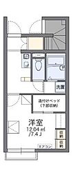 レオパレスYOUTO 1Kの間取図画像