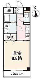 ヌーベル今里 1Kの間取図画像