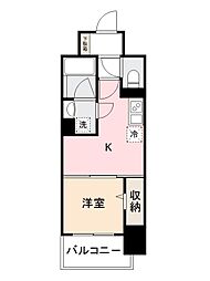 J.リヴェール高松南新町 1DKの間取図画像
