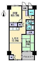 シティラック高松A 2LDKの間取図画像