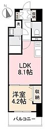 メイフェアミライエ 1LDKの間取図画像