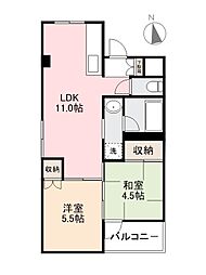 HAUS 2LDKの間取図画像