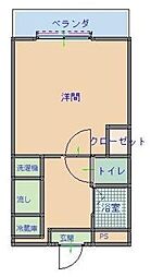 アーバンライフ志度1 1Kの間取図画像