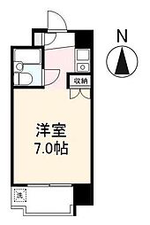 プチメゾン片原町 ワンルームの間取図画像